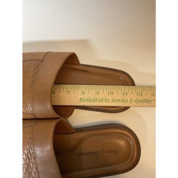 Tommy Bahama Gennadi Palms Brown Textured Leather Slide Sandals Men Size 11 main image 7